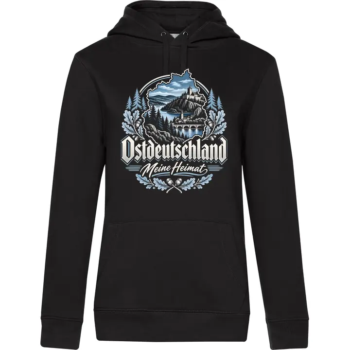 Damen Kapuzenpullover - Ostdeutschland, Meine Heimat Blau