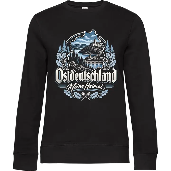 Damen Pullover - Ostdeutschland, Meine Heimat Blau