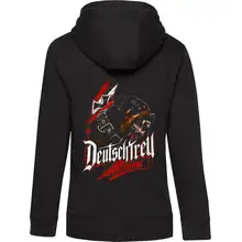Damen Kapuzenpullover - Deutschtreu, Wachsam Rückseite