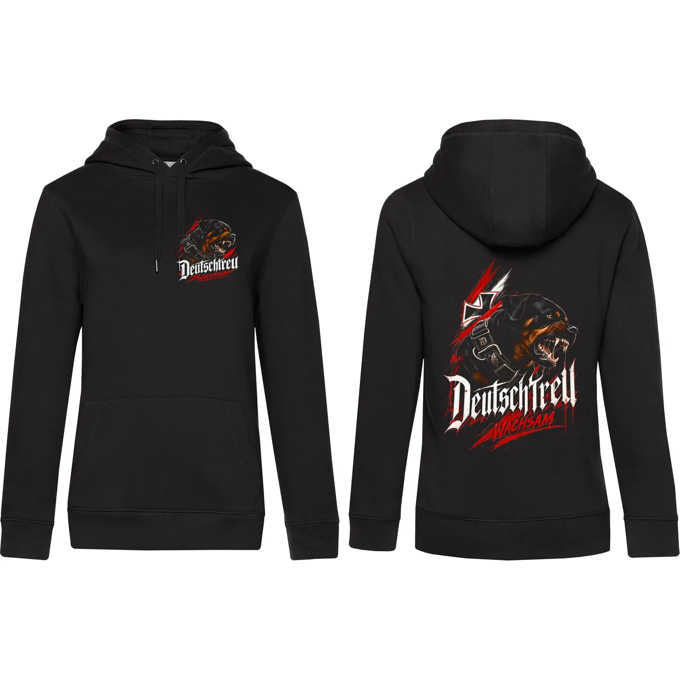 Damen Kapuzenpullover - Deutschtreu, Wachsam