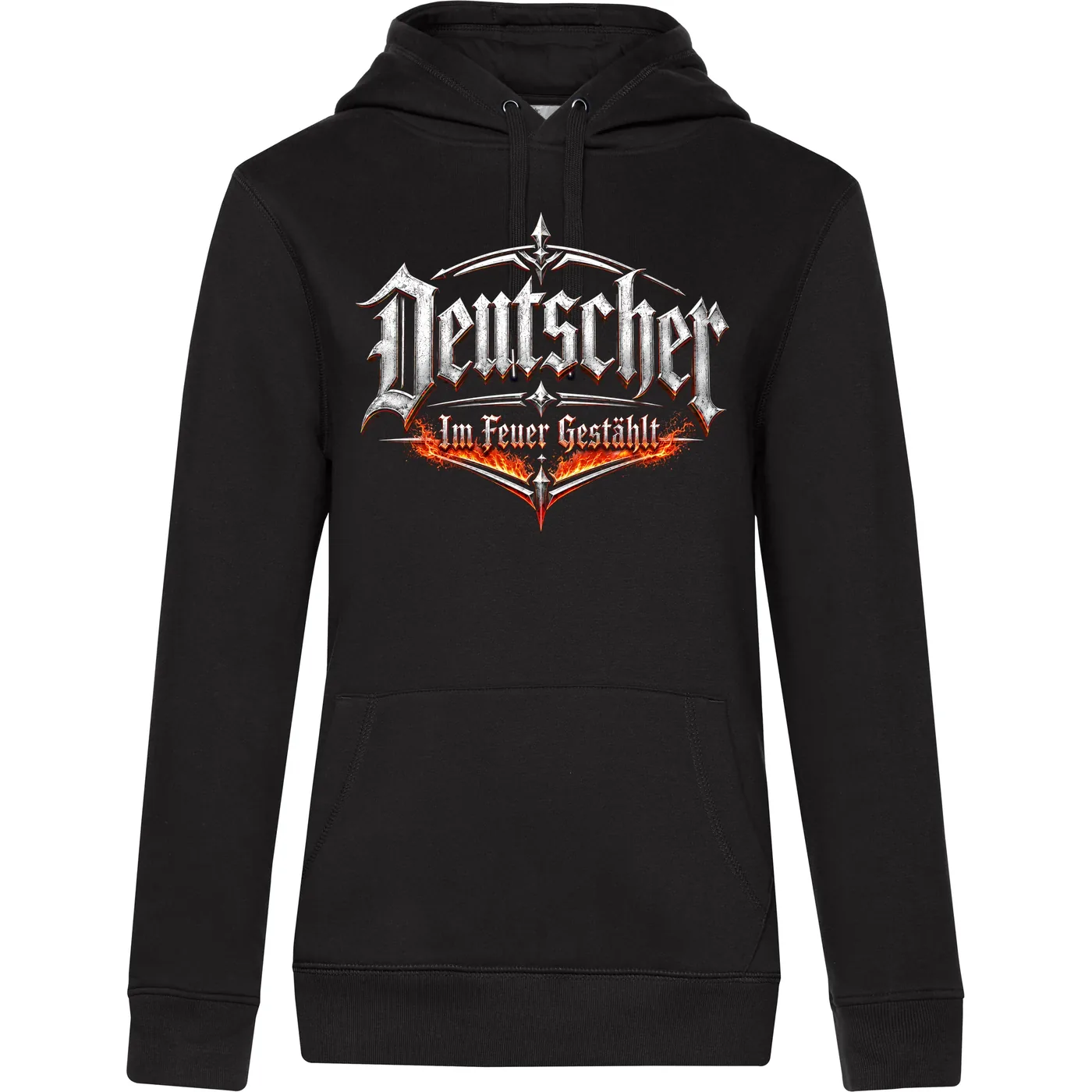 Damen Kapuzenpullover - Deutscher, im Feuer gestählt