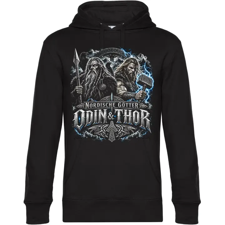 Herren Kapuzenpullover - Nordische Götter, Odin & Thor