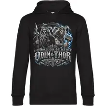 Herren Kapuzenpullover - Nordische Götter, Odin & Thor Vorderseite