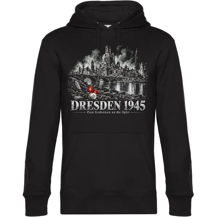 Herren Kapuzenpullover - Dresden 1945, Zum Gedenken an die Opfer