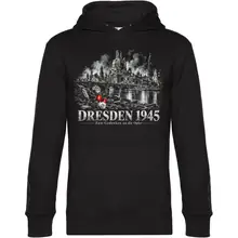 Herren Kapuzenpullover - Dresden 1945, Zum Gedenken an die Opfer Vorderseite