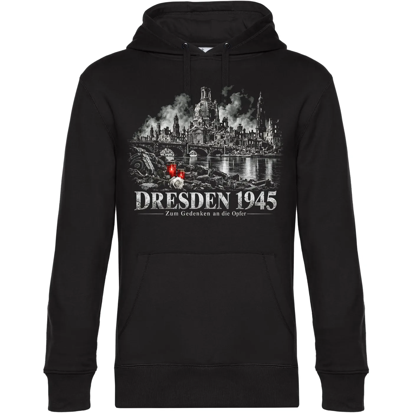 Herren Kapuzenpullover - Dresden 1945, Zum Gedenken an die Opfer