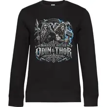 Damen Pullover - Nordische Götter, Odin & Thor Vorderseite