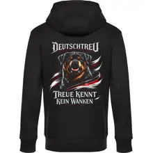 Herren Kapuzenjacke - Deutschtreu, Treue kennt kein Wanken Rückseite