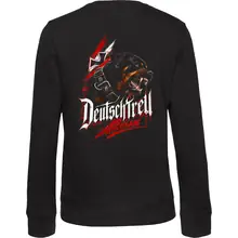Damen Pullover - Deutschtreu, Wachsam Rückseite