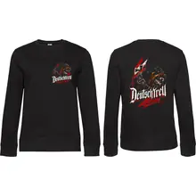 Damen Pullover - Deutschtreu, Wachsam Vorder- und Rückseite