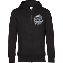 Herren Kapuzenjacke - Ostdeutschland, Meine Heimat Blau Vorderseite