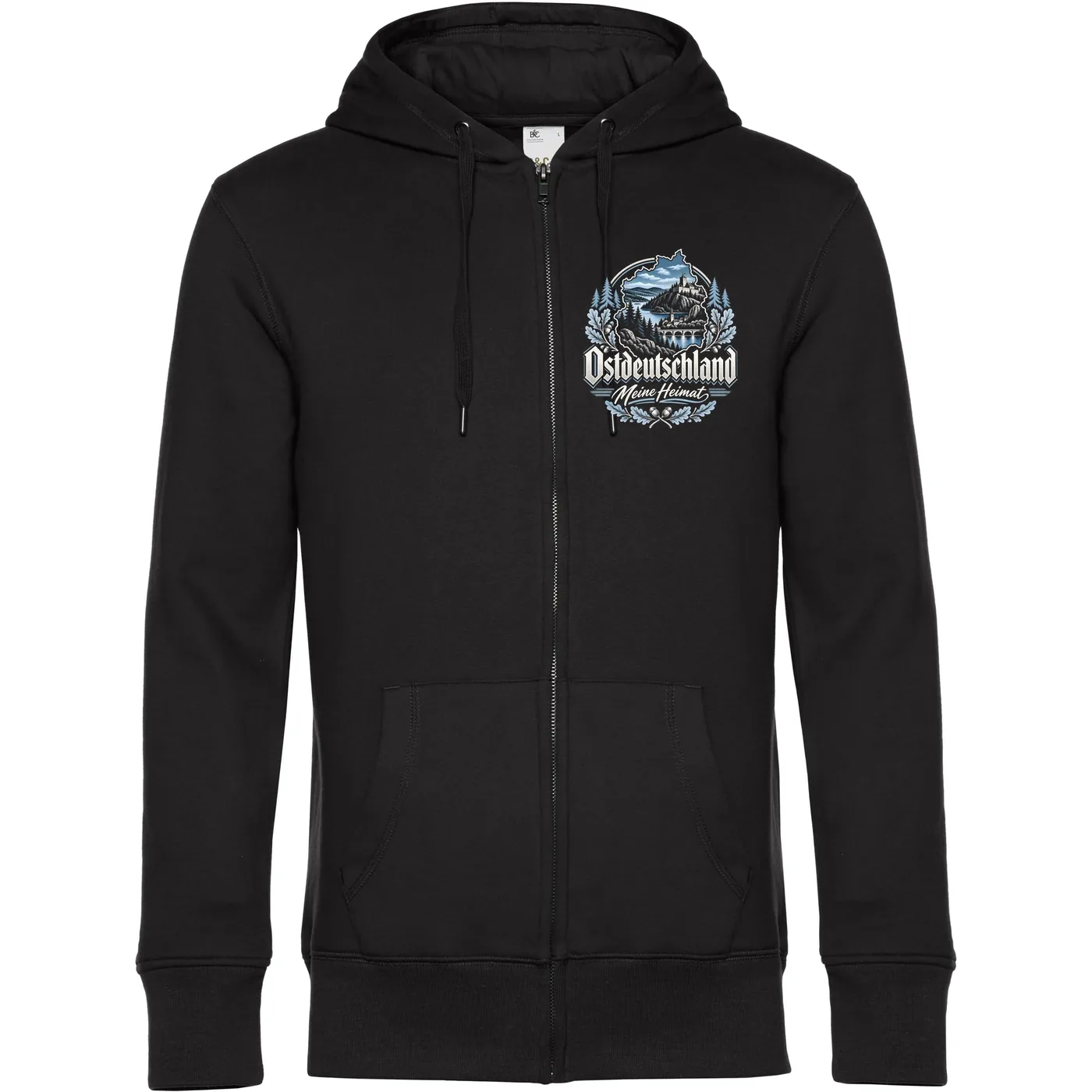 Herren Kapuzenjacke - Ostdeutschland, Meine Heimat Blau