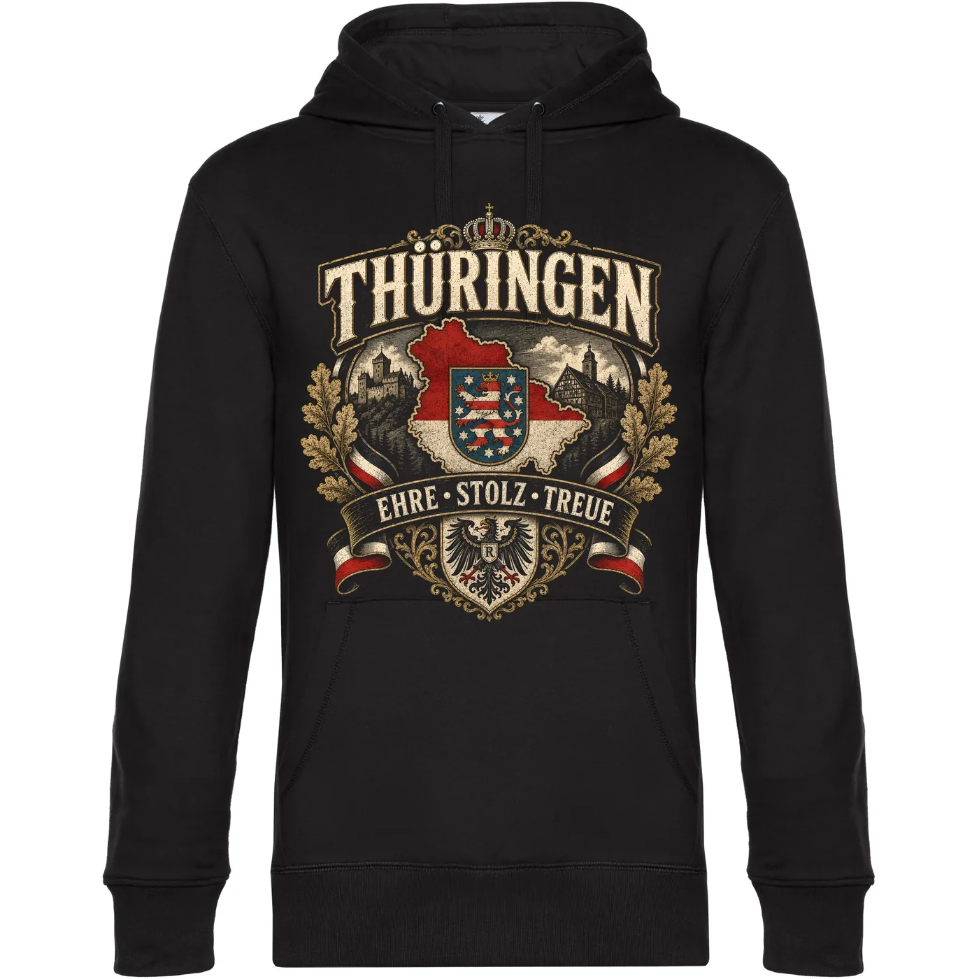 Herren Kapuzenpullover - Thüringen Wappen, Ehre Stolz Treue