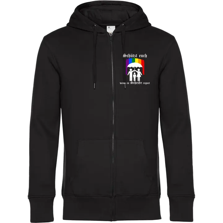 Herren Kapuzenjacke - Schützt euch wenn es Scheiße regnet