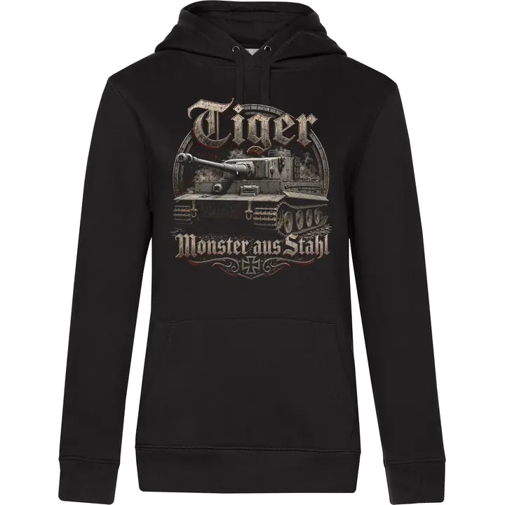Damen Kapuzenpullover - Tiger, Monster aus Stahl