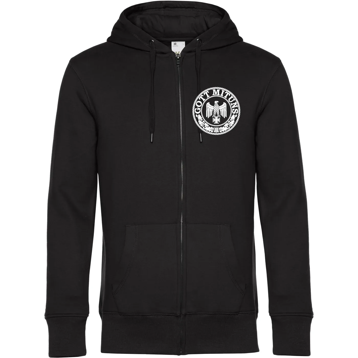 Herren Kapuzenjacke - Gott mit uns, Adler