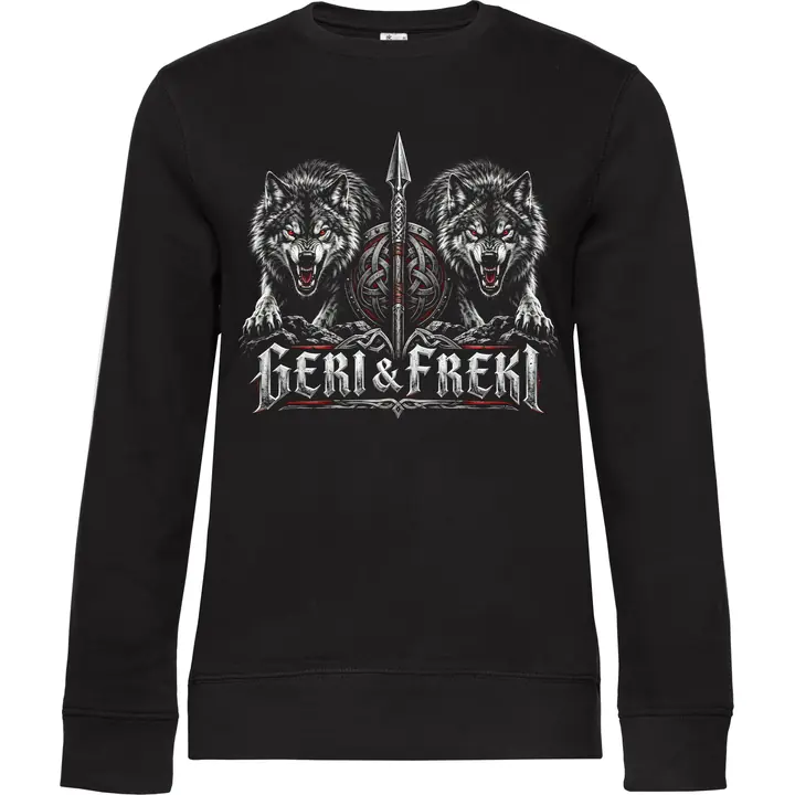 Damen Pullover - Geri & Freki, Schild