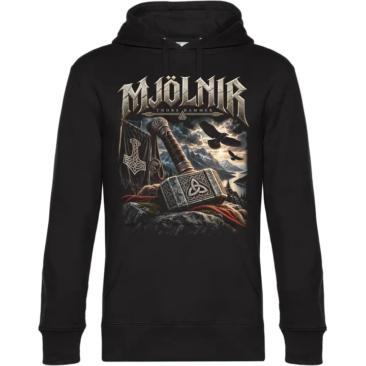 Herren Kapuzenpullover - Mjölnir, Thors Hammer