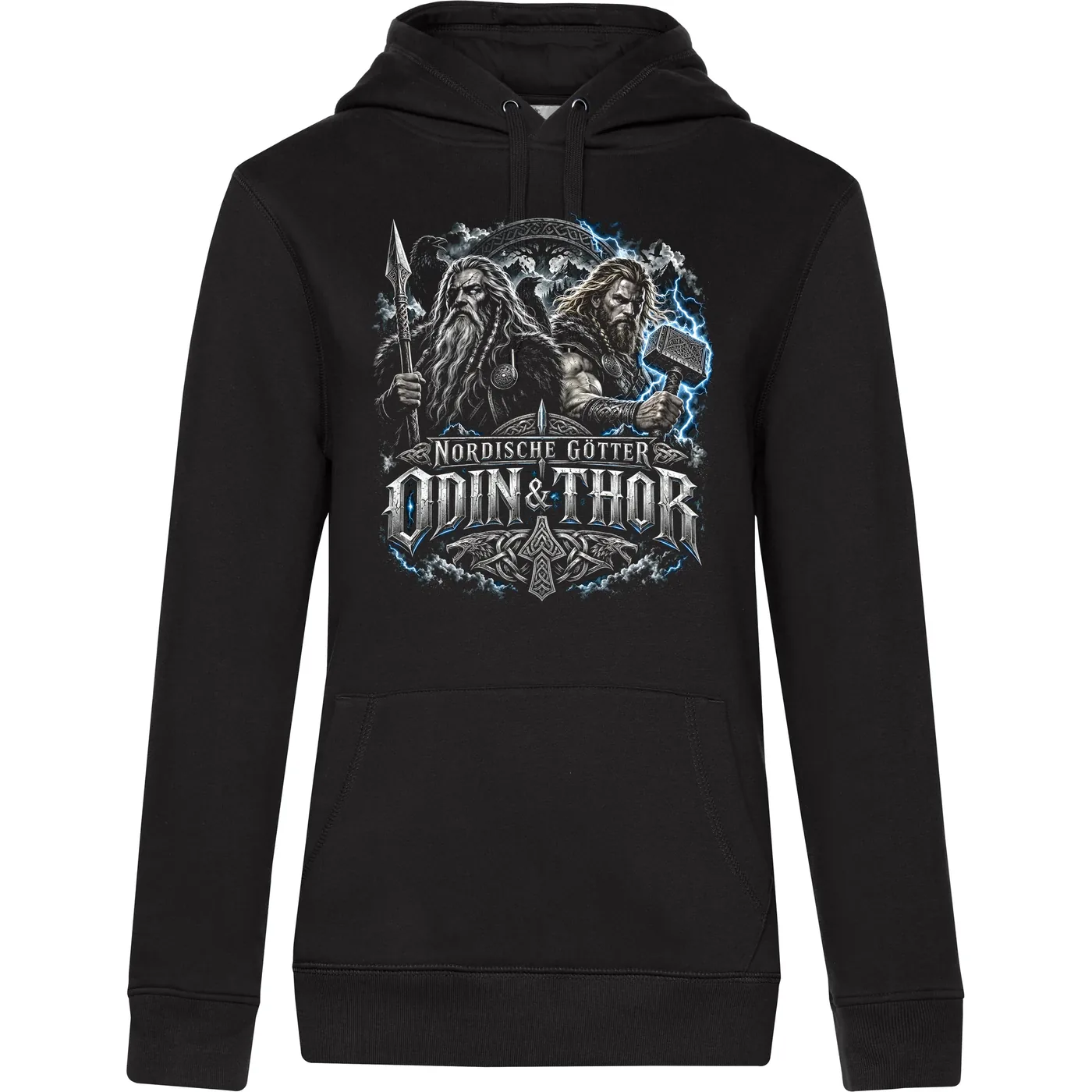 Damen Kapuzenpullover - Nordische Götter, Odin & Thor