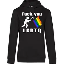 Damen Kapuzenpullover - Fuck you, LGBTQ Vorderseite
