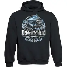 Kinder Kapuzenpullover - Ostdeutschland, Meine Heimat Blau Vorderseite