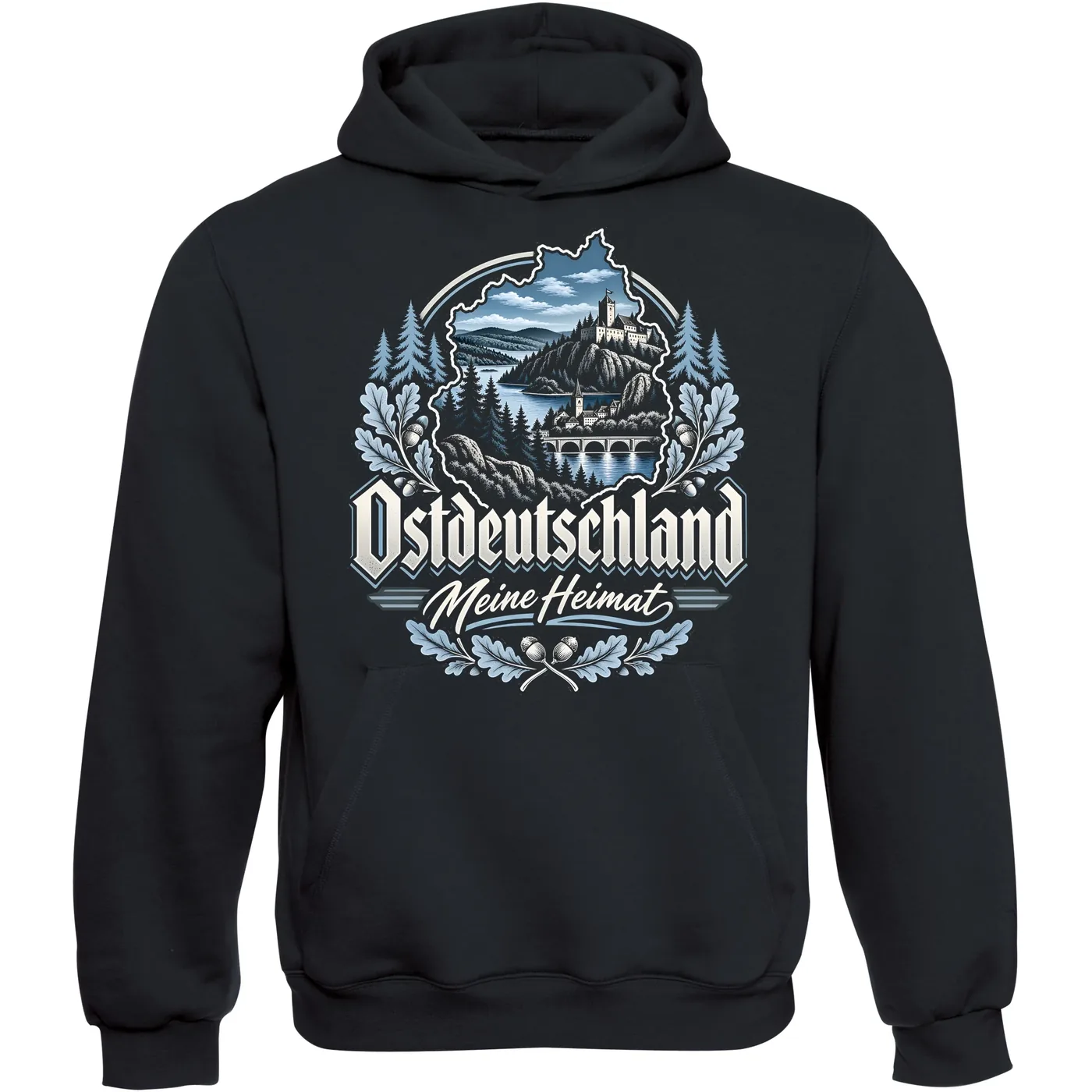 Kinder Kapuzenpullover - Ostdeutschland, Meine Heimat Blau