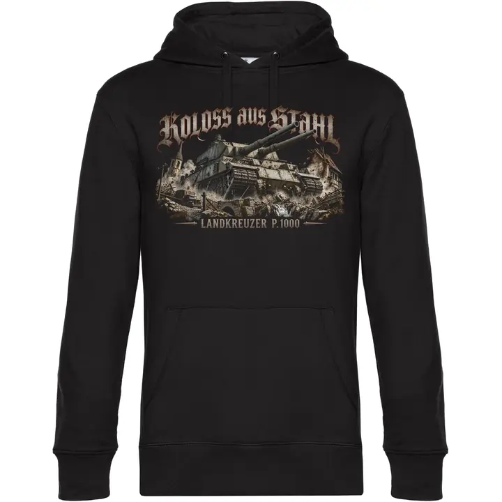 Herren Kapuzenpullover - Koloss aus Stahl, Landkreuzer P1000