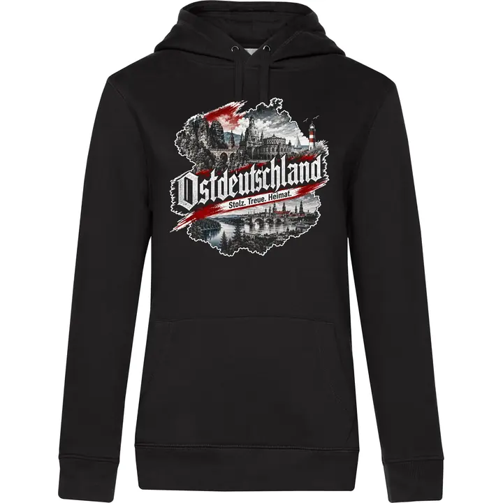 Damen Kapuzenpullover - Ostdeutschland, Heimat & Stolz