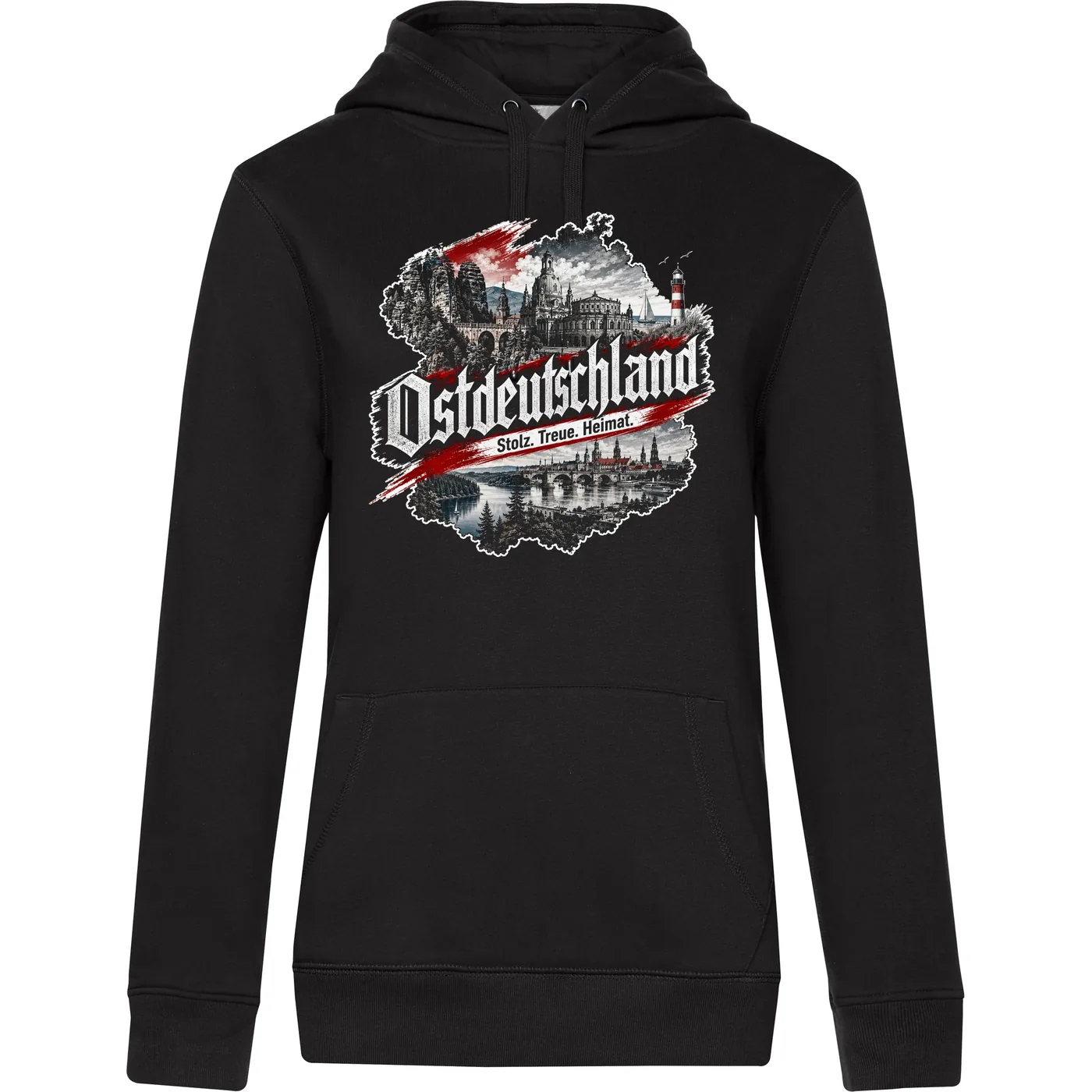 Damen Kapuzenpullover - Ostdeutschland, Heimat & Stolz