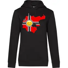 Damen Kapuzenpullover - Deutschland, Fahne Vorderseite