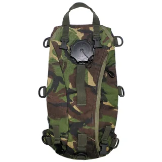 Brit. Trinkrucksack, TPU-Beutel, DPM tarn, gebr.