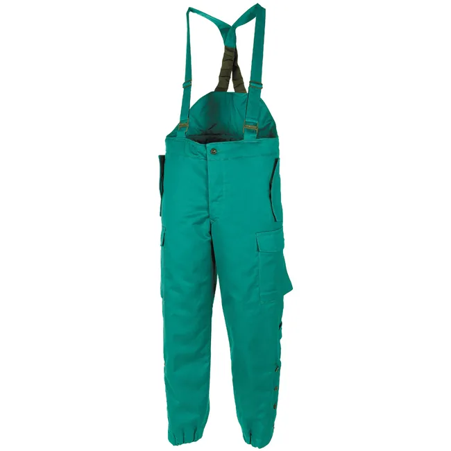 Österr. Thermohose, grün, mit Träger, neuwertig