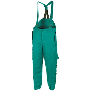 Österr. Thermohose, grün, mit Träger, gebr.