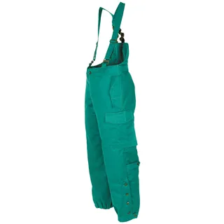Österr. Thermohose, grün, mit Träger, gebr.