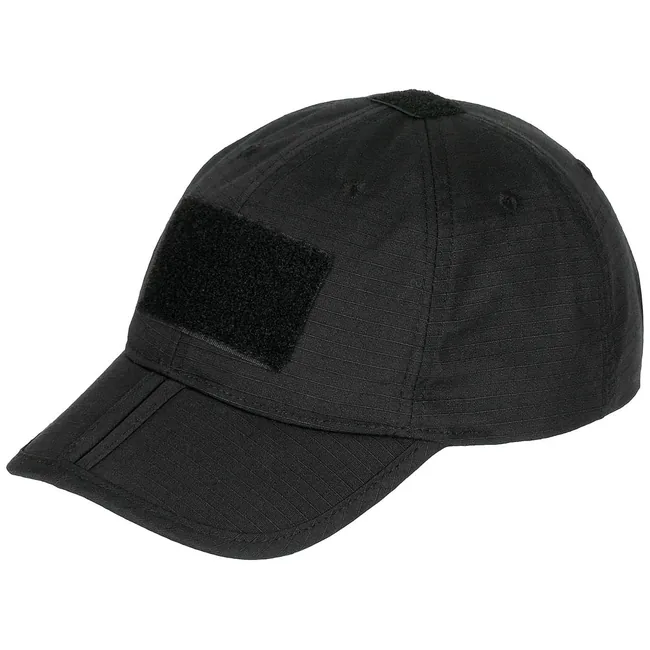 Einsatz-Cap, faltbar, Rip Stop, schwarz