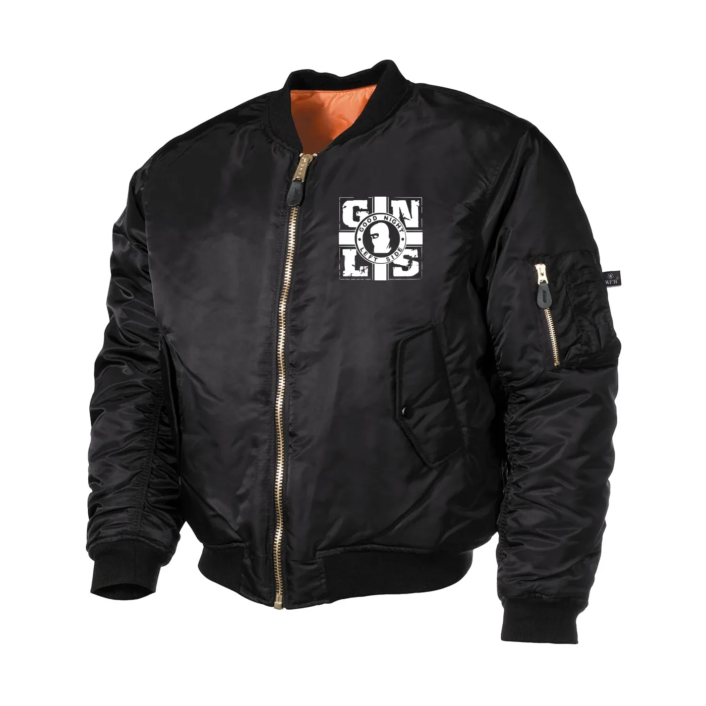 Bestickte MA1 Bomberjacke, Schwarz - GNLS, Kreuz