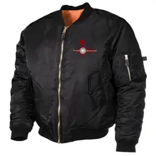 Bestickte MA1 Bomberjacke, Schwarz - Divison Deutschland - gewählte Variante