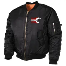 Bestickte MA1 Bomberjacke, Schwarz - H8front Revolte - gewählte Variante