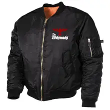 Bestickte MA1 Bomberjacke, Schwarz - Die Wehrmacht - gewählte Variante