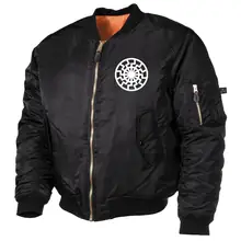 Bestickte MA1 Bomberjacke, Schwarz - Schwarze Sonne - gewählte Variante