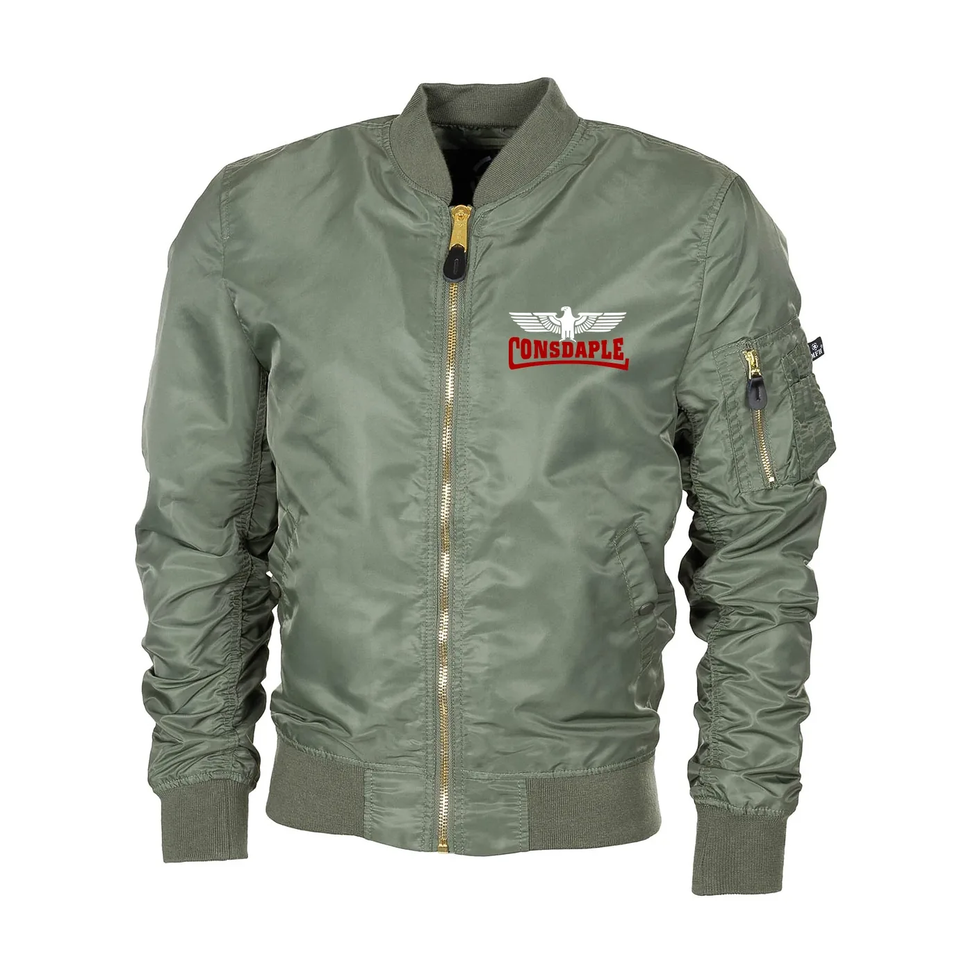 Bestickte MA1 Bomberjacke "Leichtversion" Schwarz - Consdaple mit Adler