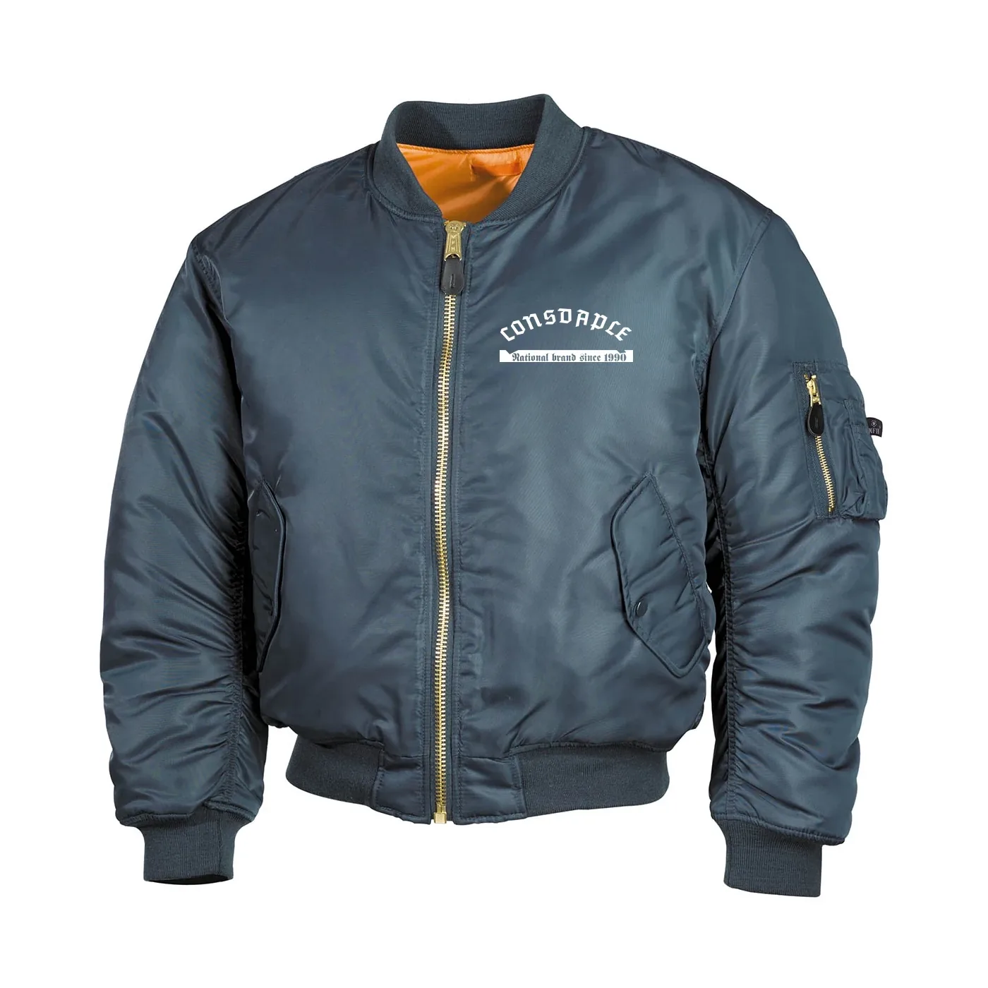 Bestickte MA1 Bomberjacke, Alphablau - Consdaple, national brand