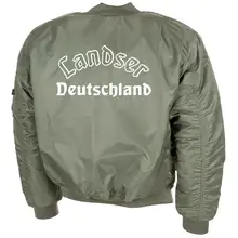 Bestickte MA1 Bomberjacke, Oliv - Landser Deutschland Rückseite