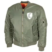 Bestickte MA1 Bomberjacke, Oliv - Landser Deutschland Vorderseite