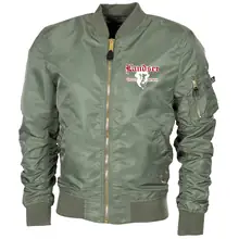 Bestickte MA1 Bomberjacke "Leichtversion" Schwarz - Landser, Soldat - gewählte Variante