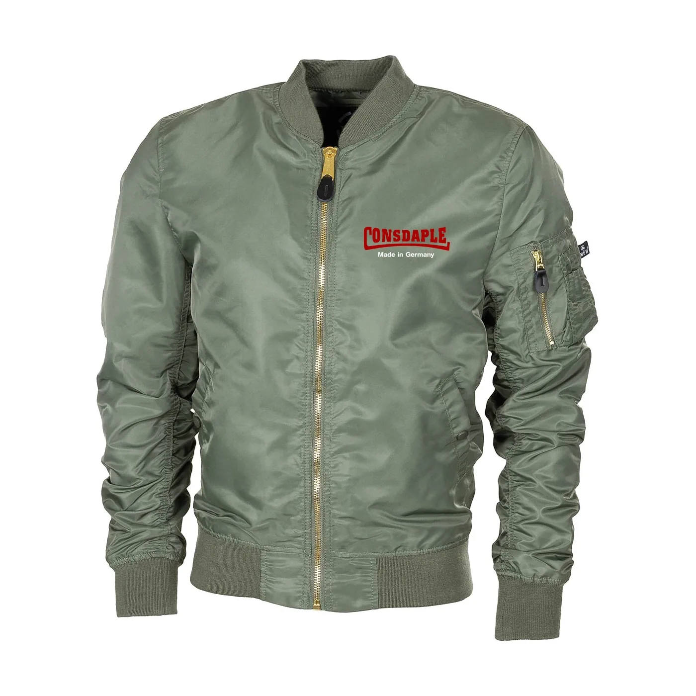 Bestickte MA1 Bomberjacke "Leichtversion" Schwarz - Consdaple, made in Germany
