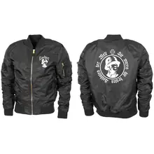 Bestickte MA1 Bomberjacke "Leichtversion" Schwarz - Sie waren die besten Soldaten der Welt - gewählte Variante