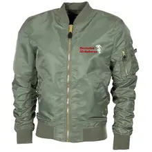 Bestickte MA1 Bomberjacke "Leichtversion" Schwarz - Deutsches Afrikakorps - gewählte Variante