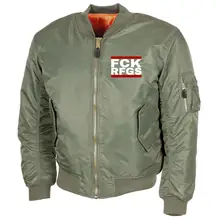 Bestickte MA1 Bomberjacke, Oliv - FCK RFGS Vorderseite