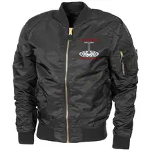 Bestickte MA1 Bomberjacke "Leichtversion" Schwarz - Tradition schlägt jeden Trend - gewählte Variante